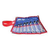 8pc Imperial Wave Open Ended and Ring Ratcheting Spanner Set