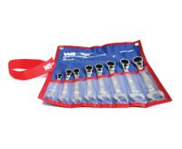 8pc Imperial Wave Open Ended and Ring Ratcheting Spanner Set