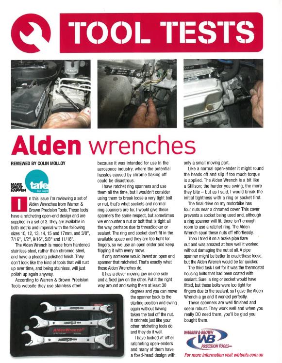 alden wrench tool test